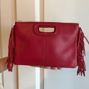Maje Fringe Crossbody Clutch